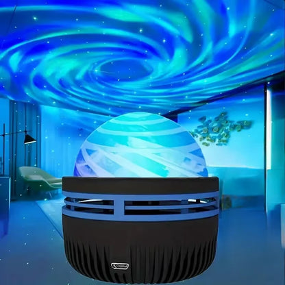 Rotating Water Ripple Starlight Projection Lamp Romantic Starry Sky USB Insert Starry Night Remote Control Aurora Projector Ligh